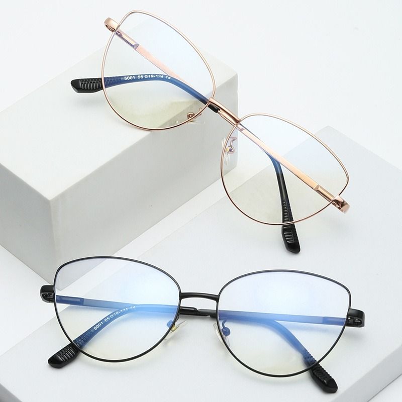 Transparency Personality Designer Optical Spectacle Computer Blue Light Blocking Round Unisex Eyeglasses Metal Optical Frames Anti Blue Light Photochromic 1PC