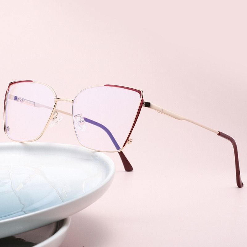 2024 Lady Butterfly Anti Blue Light Glasses Metal 58002 Optical Frames Attractive Eye Glasses for Women 1PC