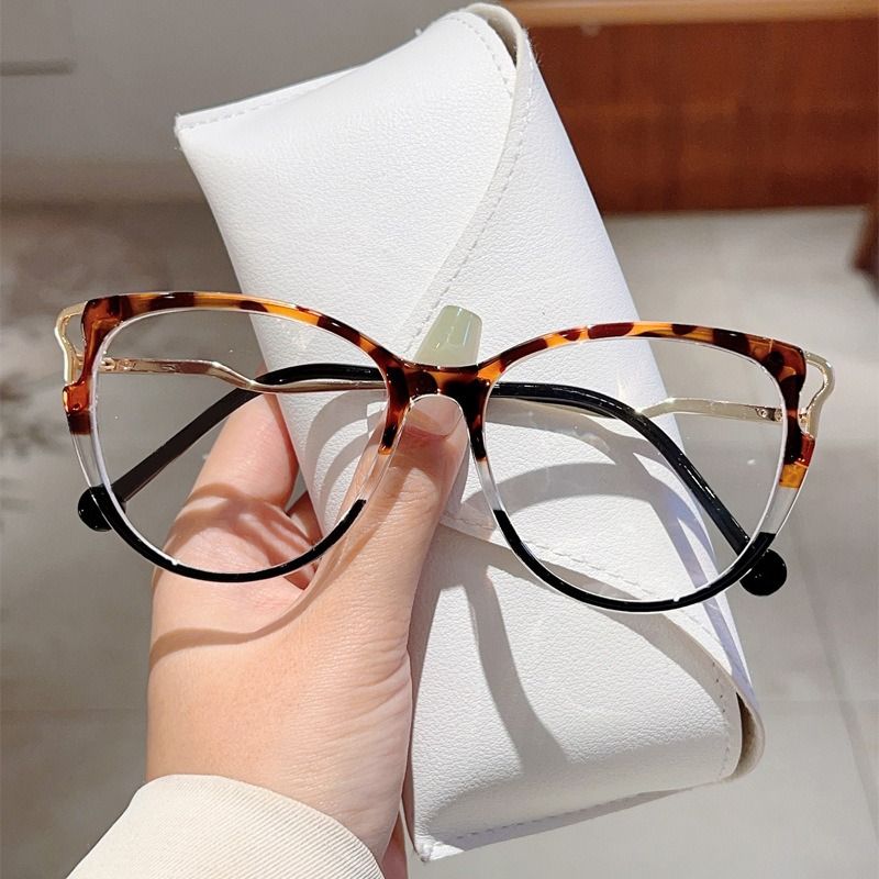 Oversized Cat Eye Glasses Frame Men Computer Eyeglasses Frames for Women Clear Lens Anti-blue Light Optical Spectacle Frame 1PC