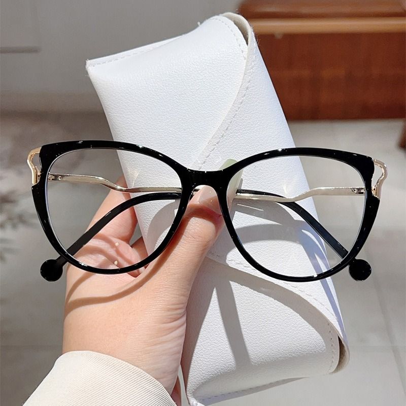 Oversized Cat Eye Glasses Frame Men Computer Eyeglasses Frames for Women Clear Lens Anti-blue Light Optical Spectacle Frame 1PC