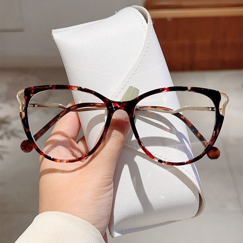 Oversized Cat Eye Glasses Frame Men Computer Eyeglasses Frames for Women Clear Lens Anti-blue Light Optical Spectacle Frame 1PC