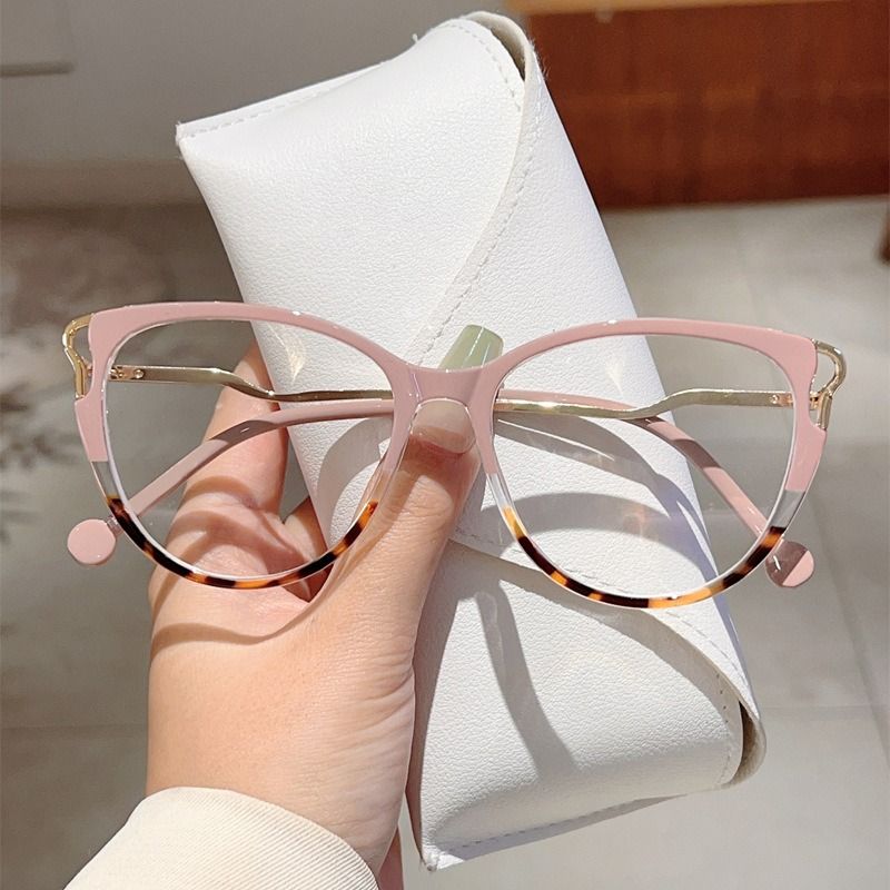 Oversized Cat Eye Glasses Frame Men Computer Eyeglasses Frames for Women Clear Lens Anti-blue Light Optical Spectacle Frame 1PC