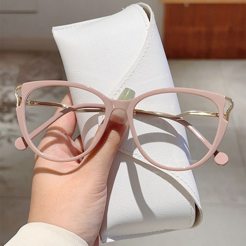 Oversized Cat Eye Glasses Frame Men Computer Eyeglasses Frames for Women Clear Lens Anti-blue Light Optical Spectacle Frame 1PC