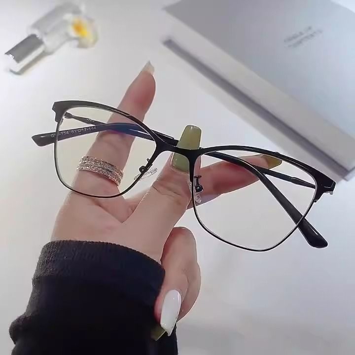 YF95-154 Custom Logo Blue Light Blocking Cat Eye Glasses Women Spectacles Eyeglasses Frames 1PC