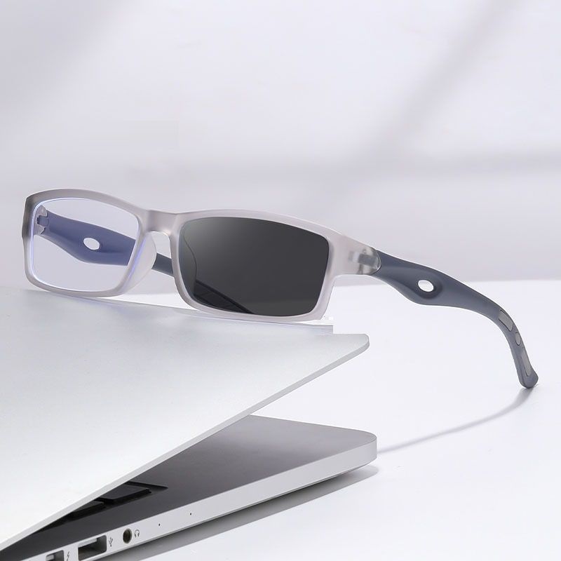 Black Red Anti slip Rectangle Verre Anti Reflet Sports Woman Men Cycling Sunglasses Photochromic Lens Anti Blue Light Glasses 1PC