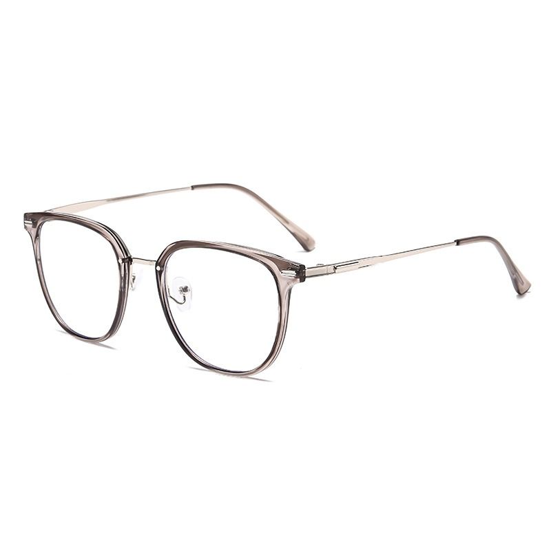 2025 Square New Fashion Trend Color-Changing Anti Blue Light Eyeglasses Photochromic Plain PC Glasses Frame 1PC