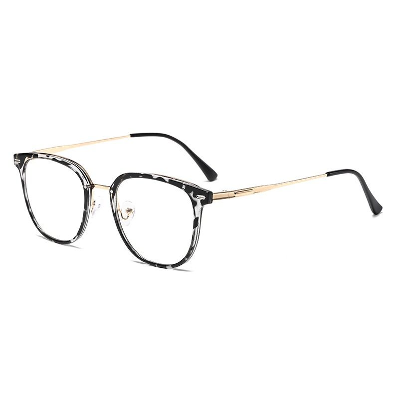 2025 Square New Fashion Trend Color-Changing Anti Blue Light Eyeglasses Photochromic Plain PC Glasses Frame 1PC
