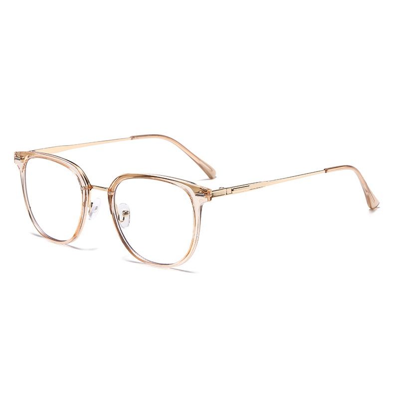 2025 Square New Fashion Trend Color-Changing Anti Blue Light Eyeglasses Photochromic Plain PC Glasses Frame 1PC