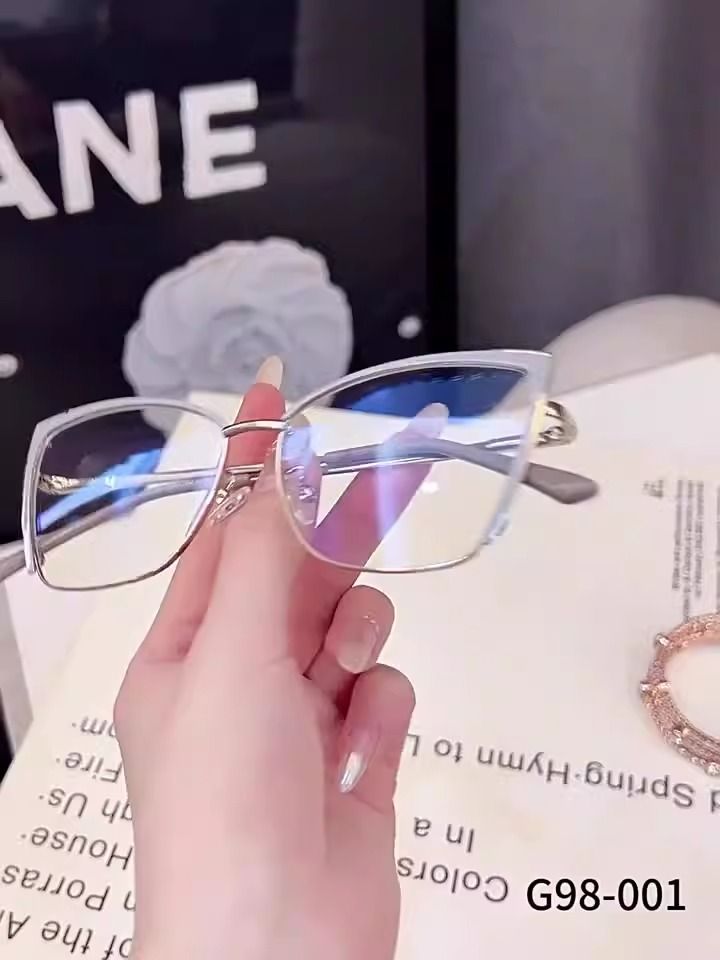 New Design Luxury Half Frame Cat Eye Eyeglasses Frames 2025 Metal Men Eye Glass Women Frames Optical Glasses for Men 1PC