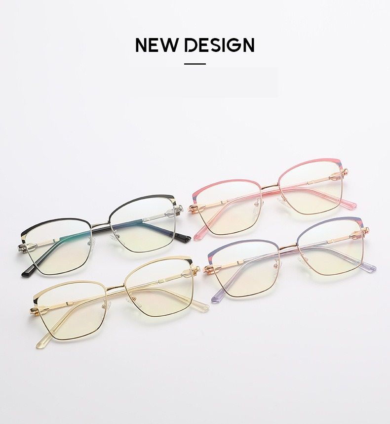 6507 New Metal Fashion Blue Light Blocking Glasses Eye Frame Optical Glasses Designer Eyewear for Men and Women Photochromic Eyeglasses 1PC