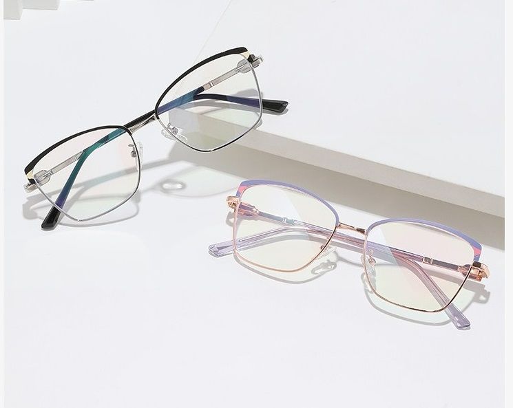 6507 New Metal Fashion Blue Light Blocking Glasses Eye Frame Optical Glasses Designer Eyewear for Men and Women Photochromic Eyeglasses 1PC