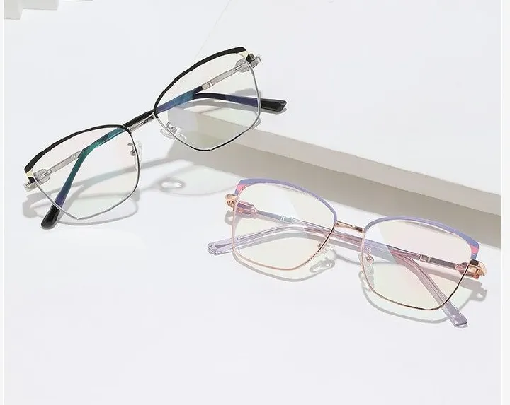 6507 New Metal Fashion Blue Light Blocking Glasses Eye Frame Optical Glasses Designer Eyewear for Men and Women Photochromic Eyeglasses 1PC