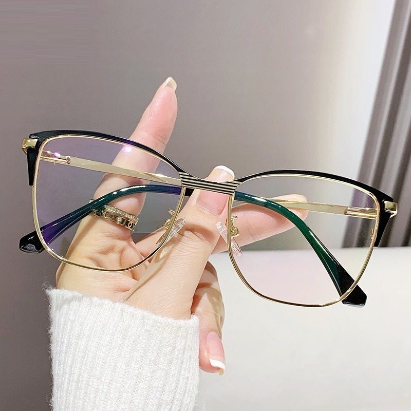 7143 Fashion Lady Butterfly Anti Blue Light Glasses Metal Optical Frames Attractive Eye Glasses for Women 1PC