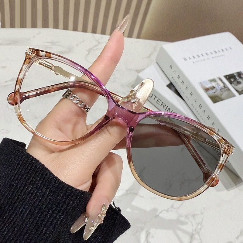 314 Fashion Photochromic Glasses Anti Blue Light Blocking Cat Eye Glasses for Women Optical Spectacle Eyeglasses Frames 1PC