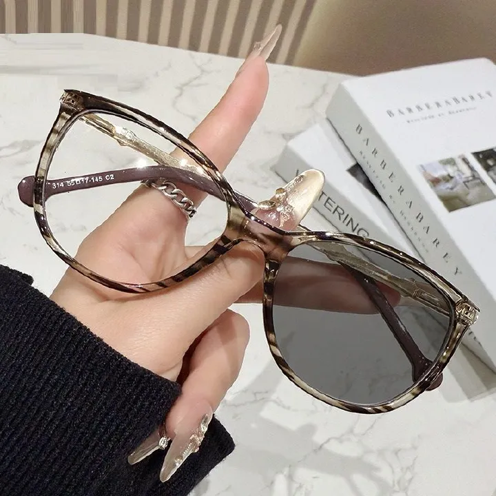 314 Fashion Photochromic Glasses Anti Blue Light Blocking Cat Eye Glasses for Women Optical Spectacle Eyeglasses Frames 1PC