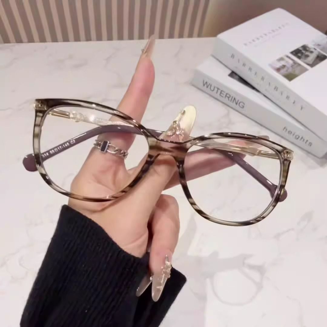 314 Fashion Photochromic Glasses Anti Blue Light Blocking Cat Eye Glasses for Women Optical Spectacle Eyeglasses Frames 1PC