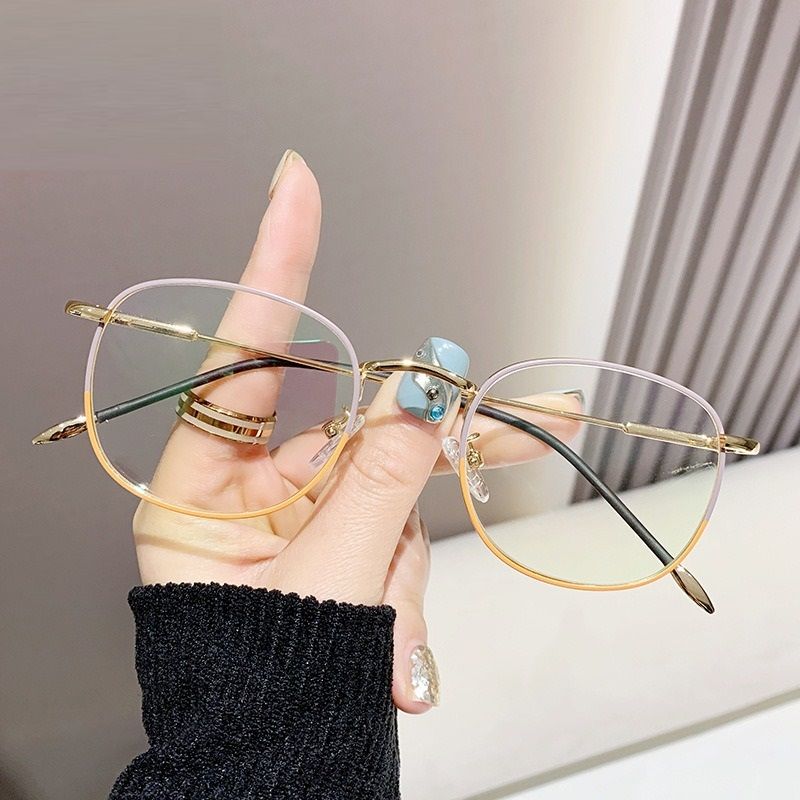 2025 New arrival women photochromic anti blue light glasses frame metal frame optical eyeglasses for men 1PC