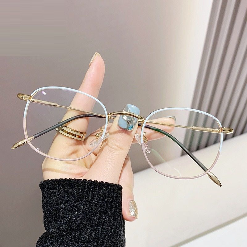 2025 New arrival women photochromic anti blue light glasses frame metal frame optical eyeglasses for men 1PC
