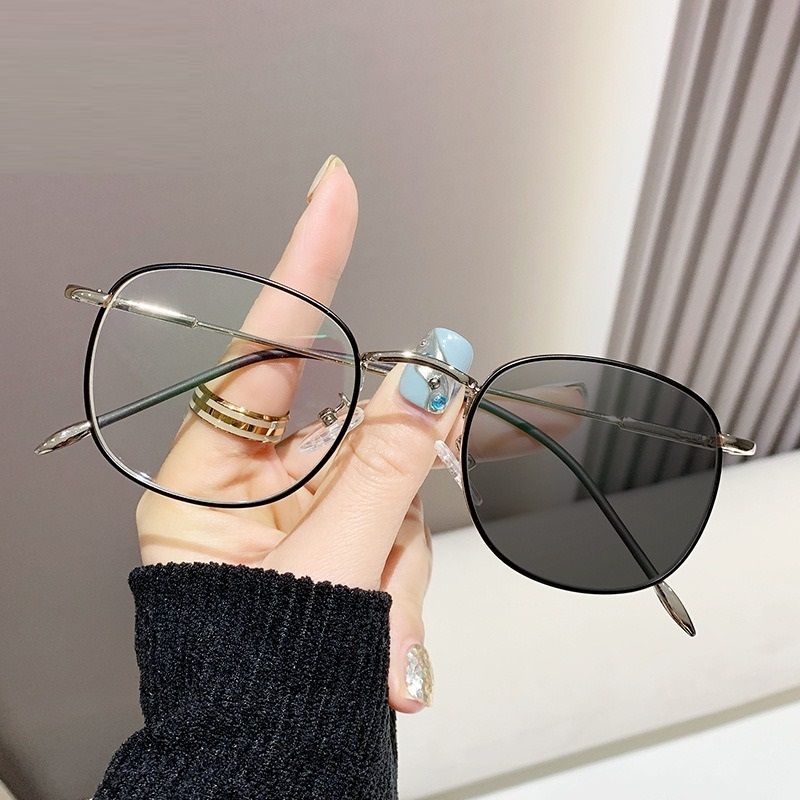 2025 New arrival women photochromic anti blue light glasses frame metal frame optical eyeglasses for men 1PC