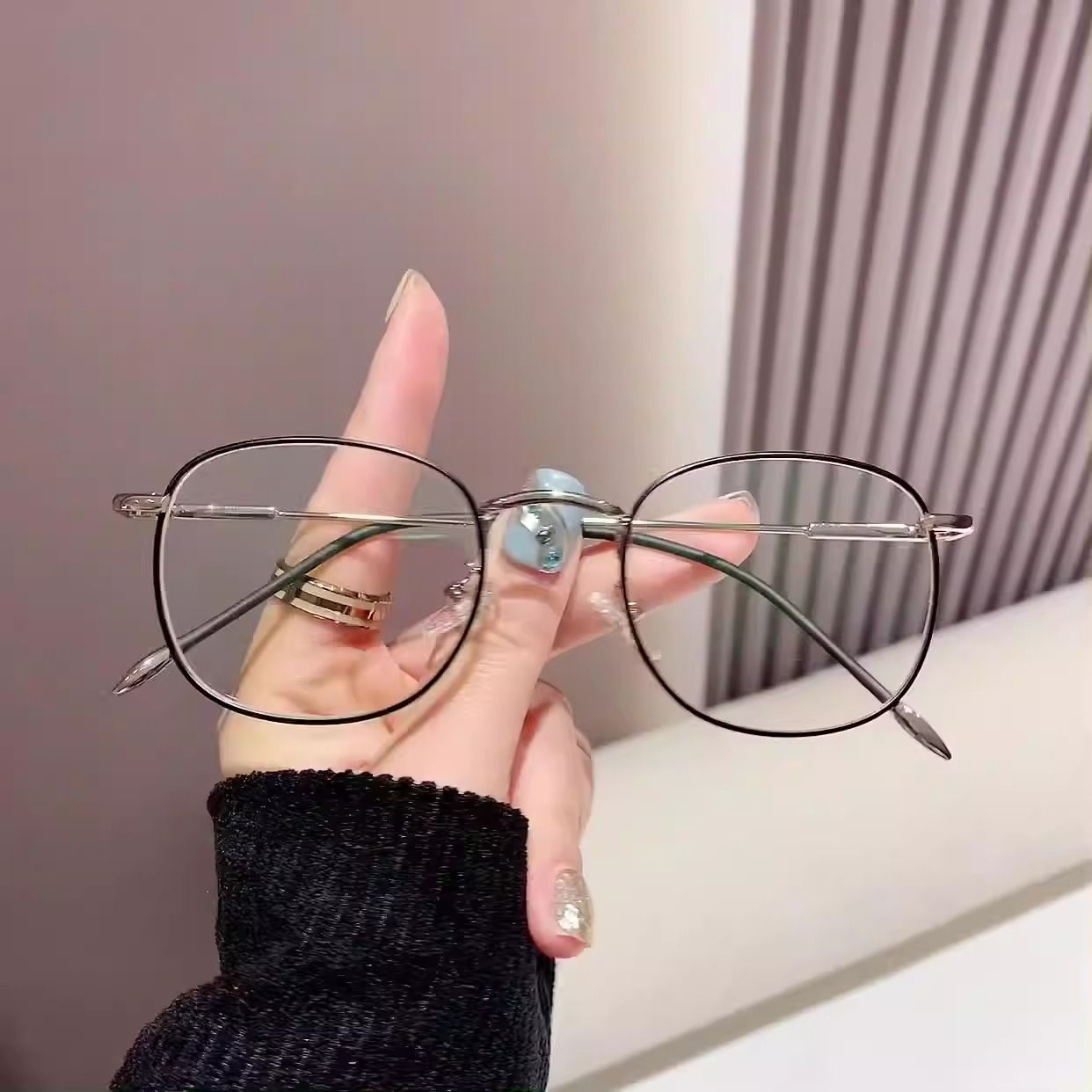 2025 New arrival women photochromic anti blue light glasses frame metal frame optical eyeglasses for men 1PC