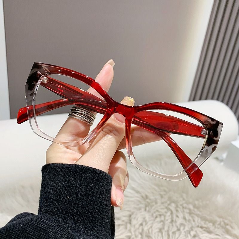 New Color-changing Anti Blue Light Glasses Retro Eyeglass Frame Fashion Photochromic Women Sunglasses 1PC