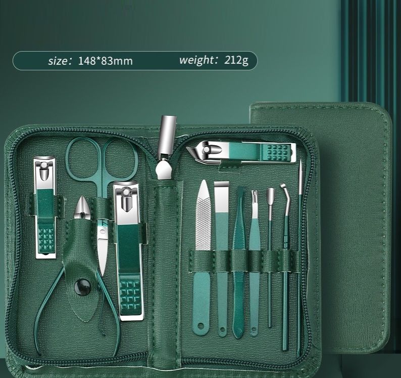 Professional 35-in-1 Home Manicure Pedicure Set Stainless Steel Nail Clipper Kit Personal Care Tools with Luxurious Travel Bag 7pv