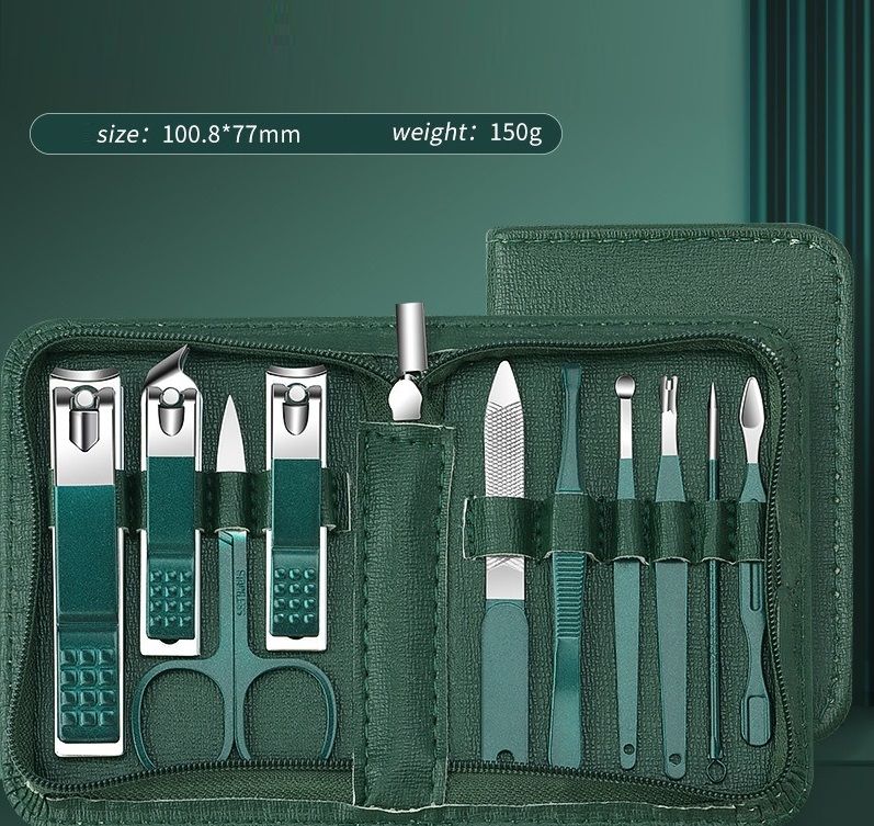 Professional 35-in-1 Home Manicure Pedicure Set Stainless Steel Nail Clipper Kit Personal Care Tools with Luxurious Travel Bag 7pv