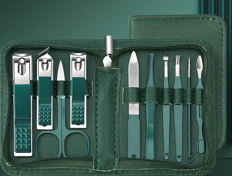 Professional 35-in-1 Home Manicure Pedicure Set Stainless Steel Nail Clipper Kit Personal Care Tools with Luxurious Travel Bag 7pv