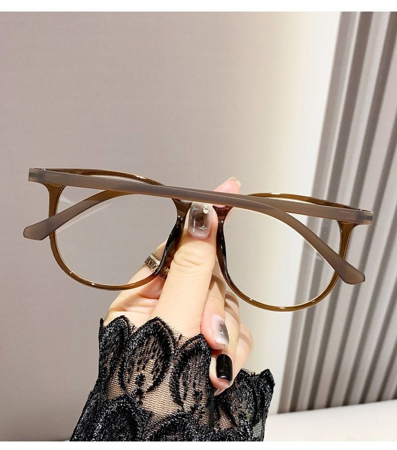 6016 Photochromic Eyeglasses Women's Flat Lenses With Embedded High UV protection Frames 1PC