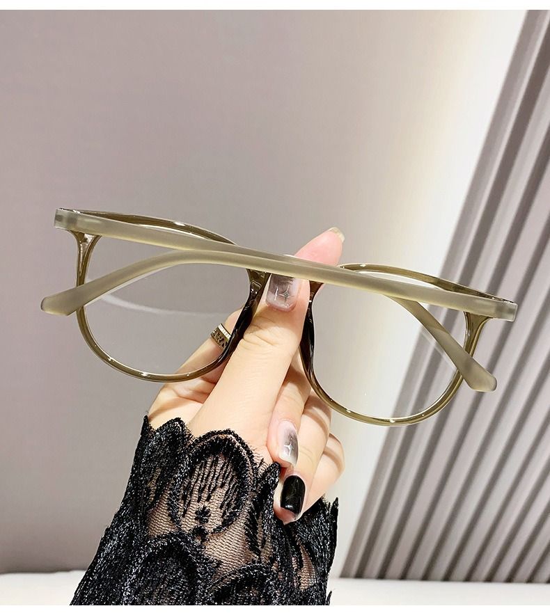 6016 Photochromic Eyeglasses Women's Flat Lenses With Embedded High UV protection Frames 1PC