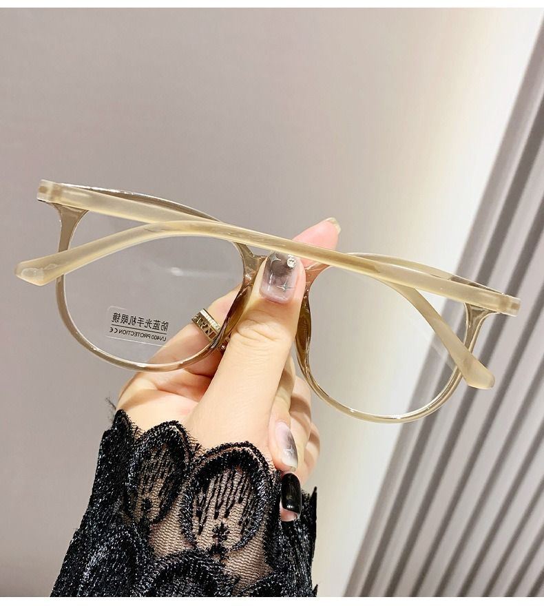 6016 Photochromic Eyeglasses Women's Flat Lenses With Embedded High UV protection Frames 1PC