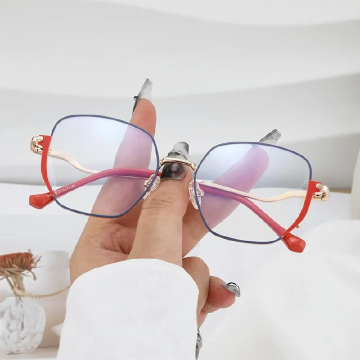 Boyarn Factory Eyewear Personality Candy Color Eye Glasses Retro Women Cat Eye Anti Blue Light Glasses Frame Eyeglass 1pc