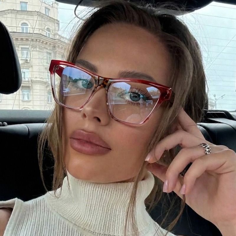 2026 New Women Colorful Square Glasses Candy Color Patchwork Rim Optical Frames Female Trendy Blue Light Blocking Decor Eyewear 1PC