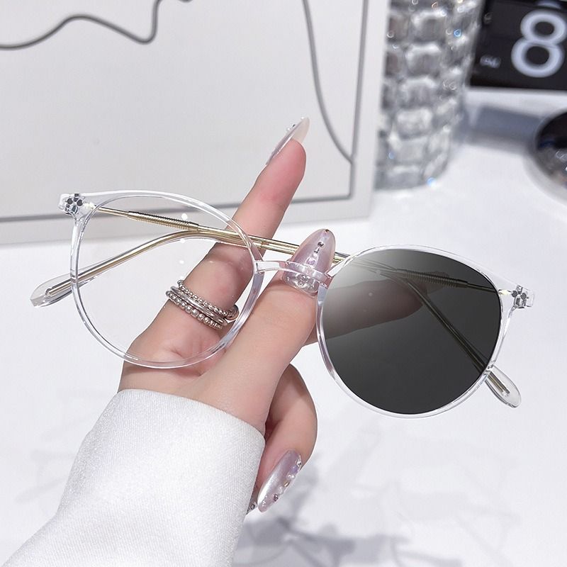 B4 Photochromic Glasses Cat Eye Glasses Fashionable Metal Optical Computer Glasses Frame Eyeglasses Woman Eyewear 1PC