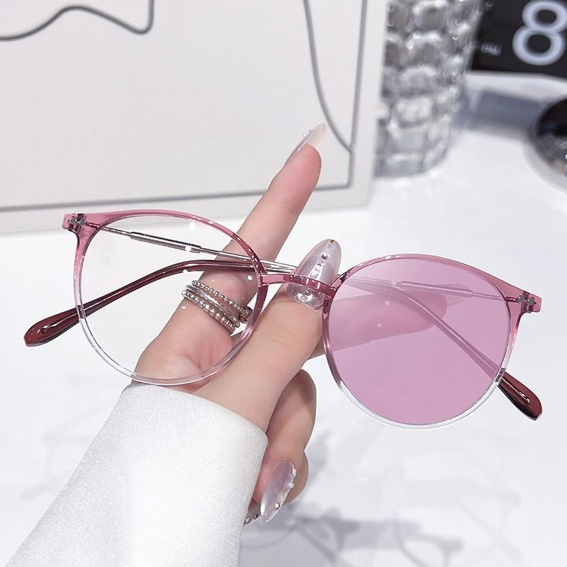 B4 Photochromic Glasses Cat Eye Glasses Fashionable Metal Optical Computer Glasses Frame Eyeglasses Woman Eyewear 1PC