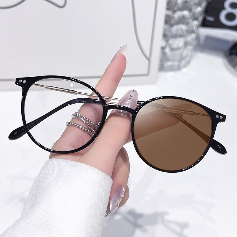 B4 Photochromic Glasses Cat Eye Glasses Fashionable Metal Optical Computer Glasses Frame Eyeglasses Woman Eyewear 1PC