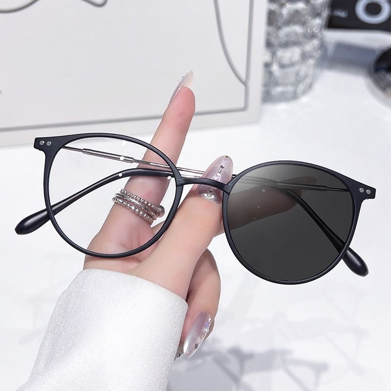 B4 Photochromic Glasses Cat Eye Glasses Fashionable Metal Optical Computer Glasses Frame Eyeglasses Woman Eyewear 1PC