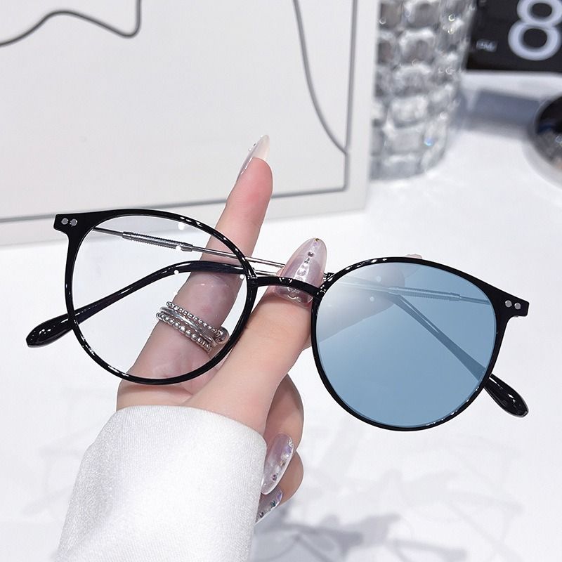 B4 Photochromic Glasses Cat Eye Glasses Fashionable Metal Optical Computer Glasses Frame Eyeglasses Woman Eyewear 1PC