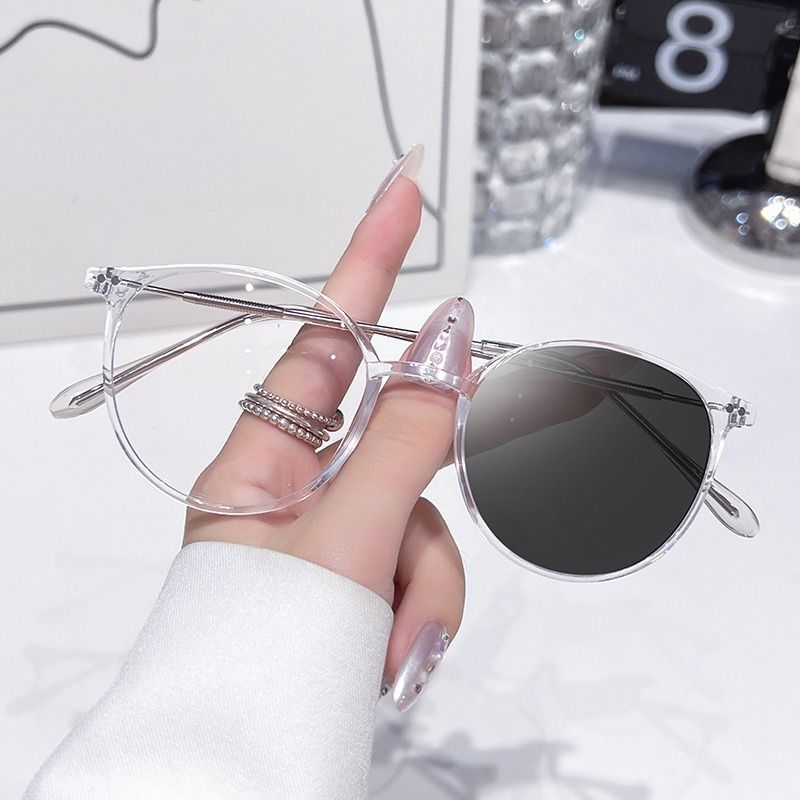 B4 Photochromic Glasses Cat Eye Glasses Fashionable Metal Optical Computer Glasses Frame Eyeglasses Woman Eyewear 1PC