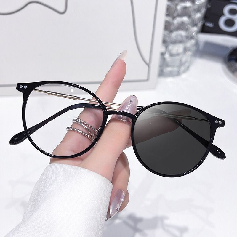 B4 Photochromic Glasses Cat Eye Glasses Fashionable Metal Optical Computer Glasses Frame Eyeglasses Woman Eyewear 1PC