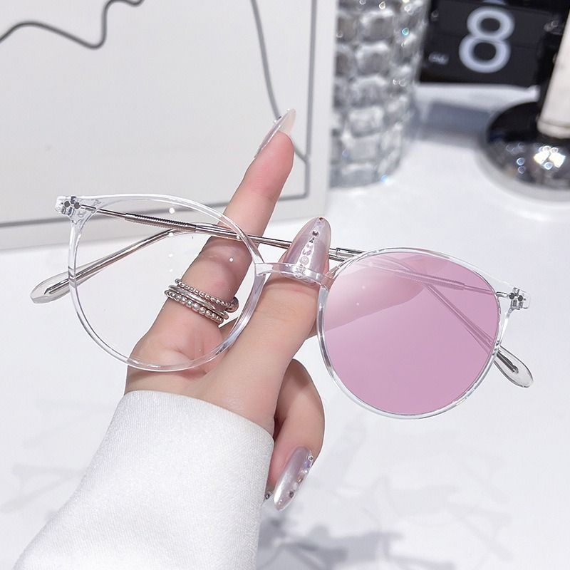 B4 Photochromic Glasses Cat Eye Glasses Fashionable Metal Optical Computer Glasses Frame Eyeglasses Woman Eyewear 1PC