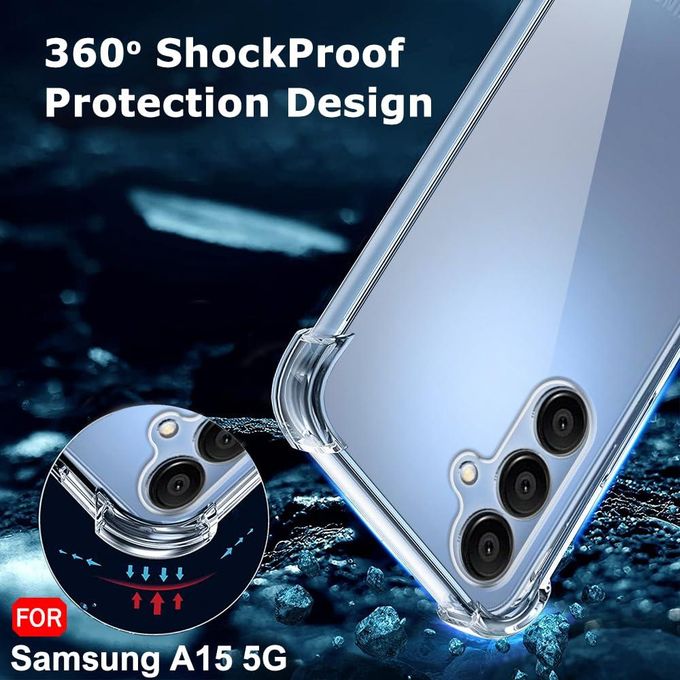 Samsung Galaxy A15 5G Shockproof Soft TPU Case Cushioned Edges for Ultimate Protection Back Cover Case