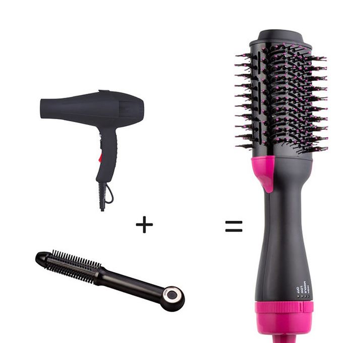 Multifunction Hair Dryer & Volumizer Negative Ion Straightener; Electric Blow Dryer Brush 3 In 1 Hair Straightener
