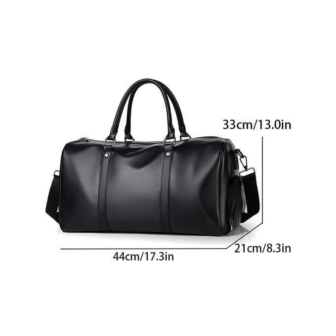 Medium Size Leather Travel Bag, Retro New Fashion Short Trip Travel Bag For Men And Women