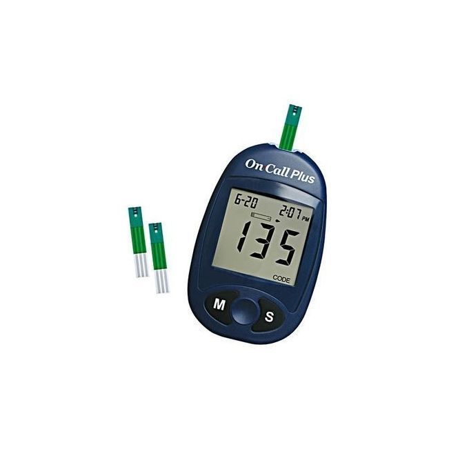 On Call Plus Glucometer Original + Free 50 Strips And  Lancets