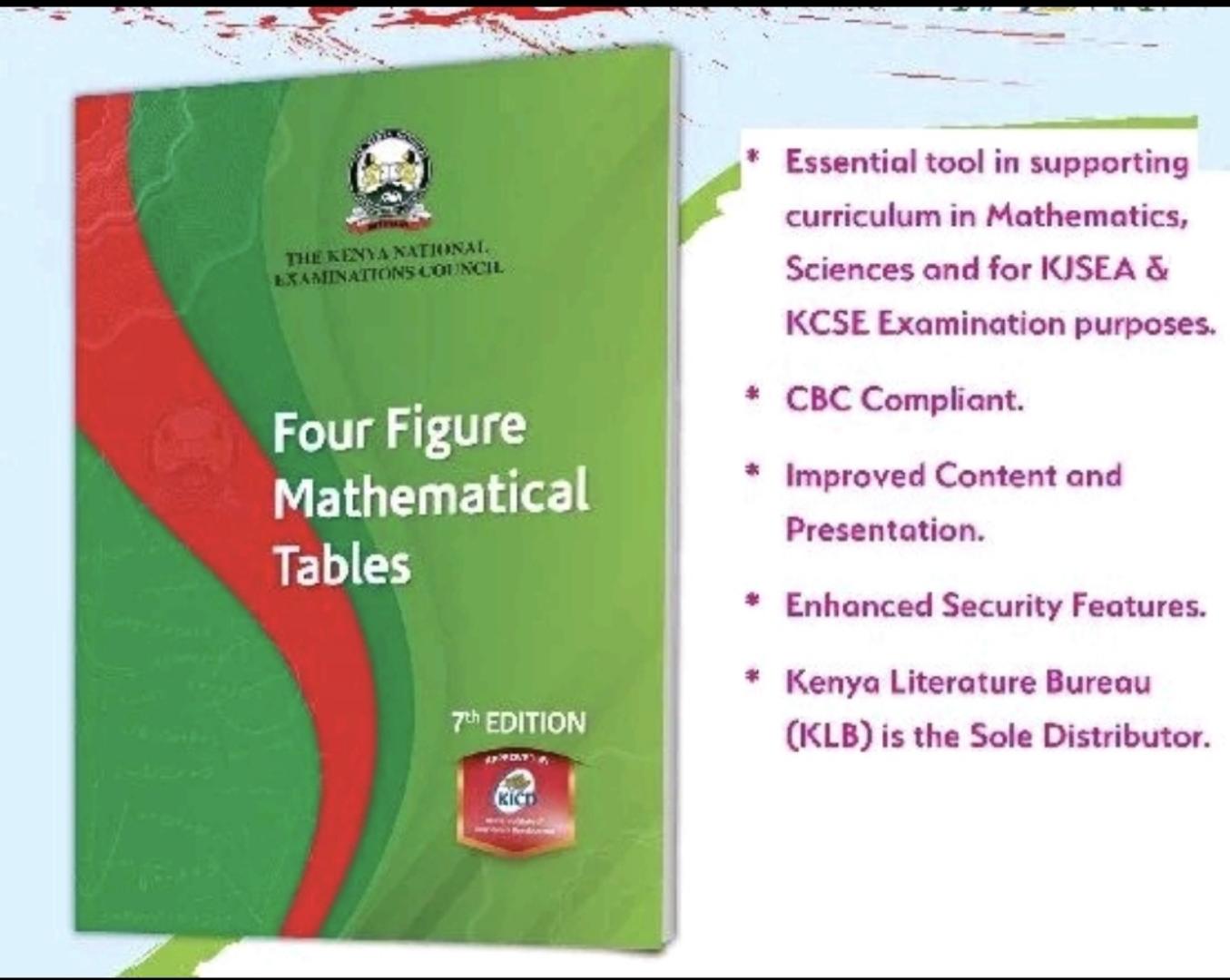 Four Figure Mathematical Table 7th Edition