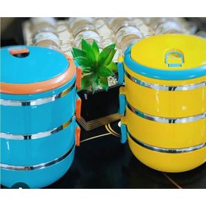 3-Layer Thermal Lunchbox Kids Bento Box Portable Food Container Insulated School Work Meal Carrier