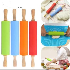 Dough Maker Rolling Pin Silicone Non-Stick Kitchen Baking Tool Perfect for Pastry and Pizza Preparation Easy to Clean and Durable