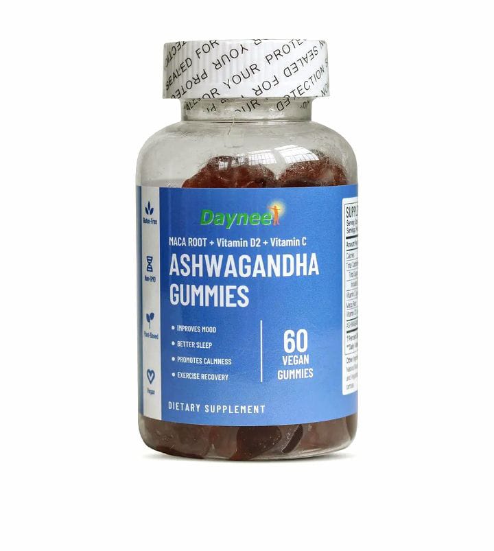 Ashwagandha Gummies, also known as Daynee Organic or Maximum Strength Gummies, are chewable herbal supplements formulated using  Ashwagandha root extract.