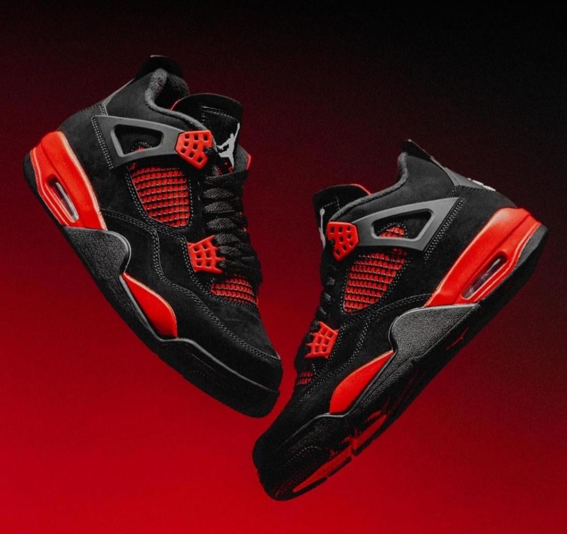 NEW ARRIVAL NIKEE AIR JORDAN 4 Thunder Red – Premium Quality Retro Basketball Sneakers | Bold Street Style for Men | Iconic Design, Maximum Comfort | Best Deals Online in Kenya 🇰🇪